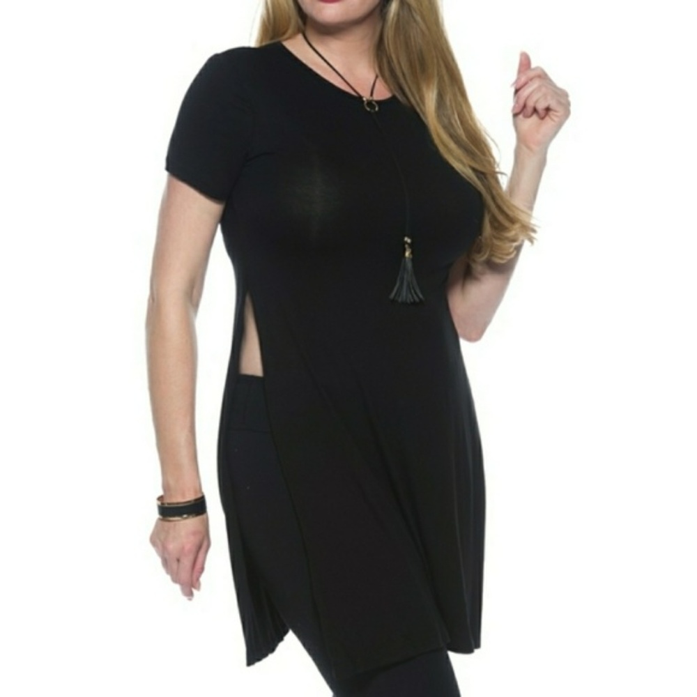 ☀️Plus Size High Side Split Tunic - Picture 2 of 3